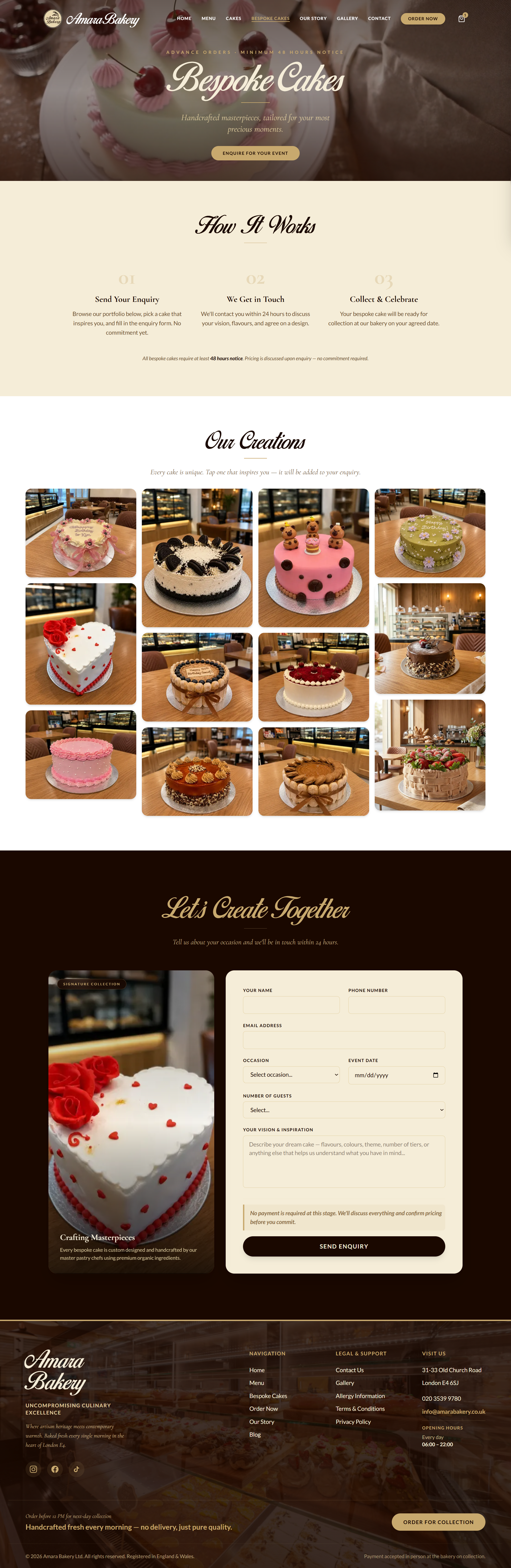 Bespoke Cake Commission Flow