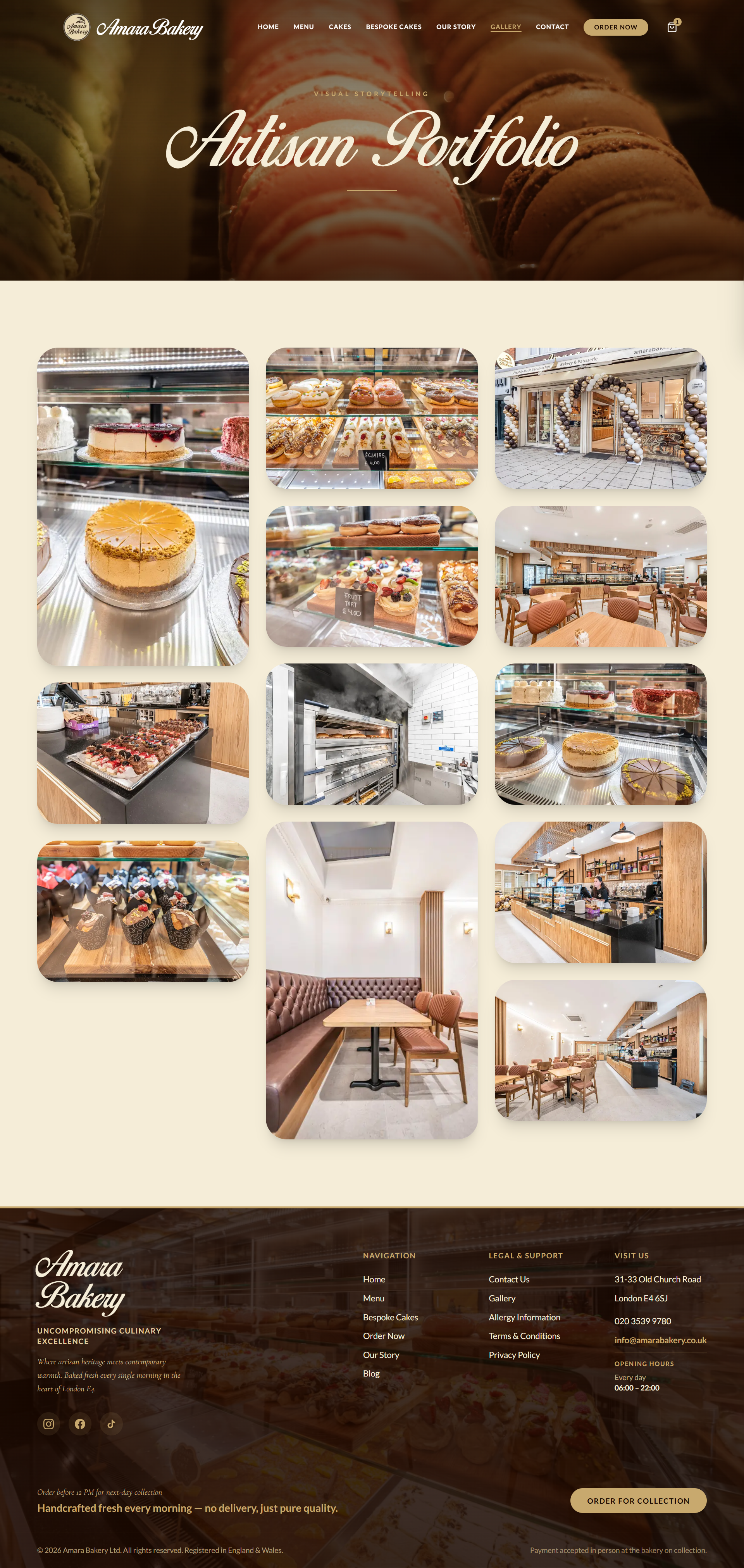 Product Gallery & Menu Display