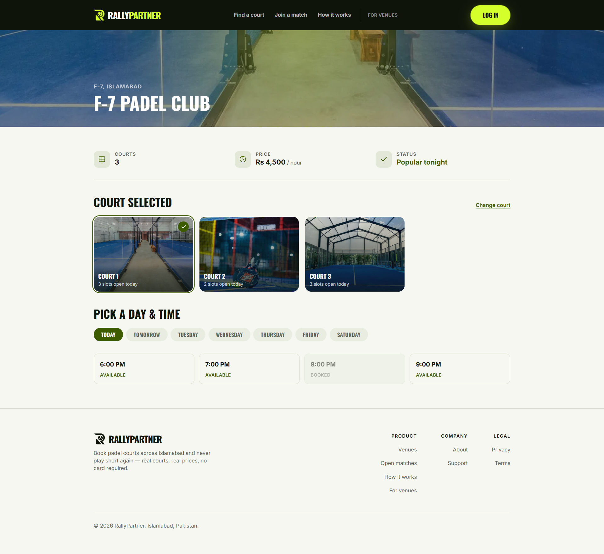 Sports Partner-Matching Platform for Players & Venues