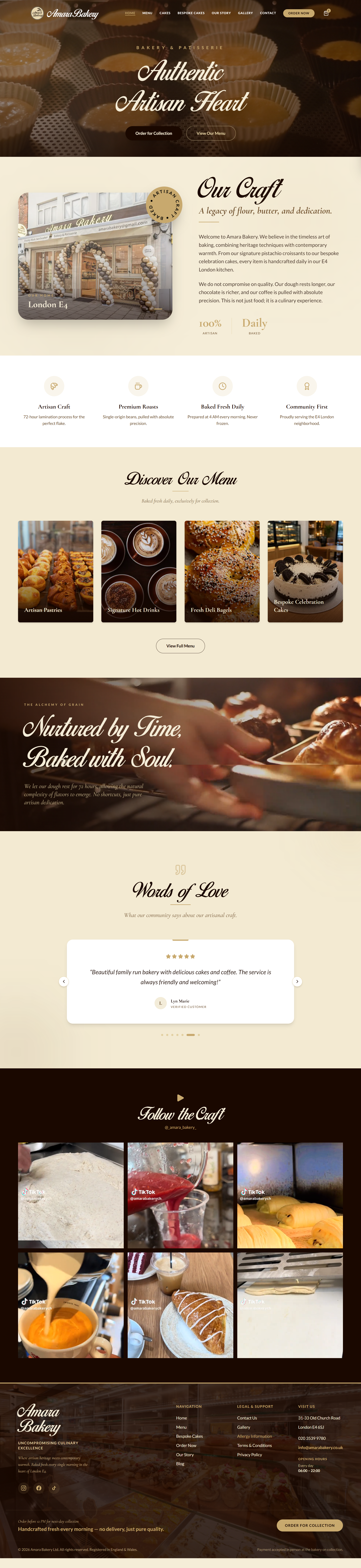 Artisan Bakery E-Commerce & Collection Platform